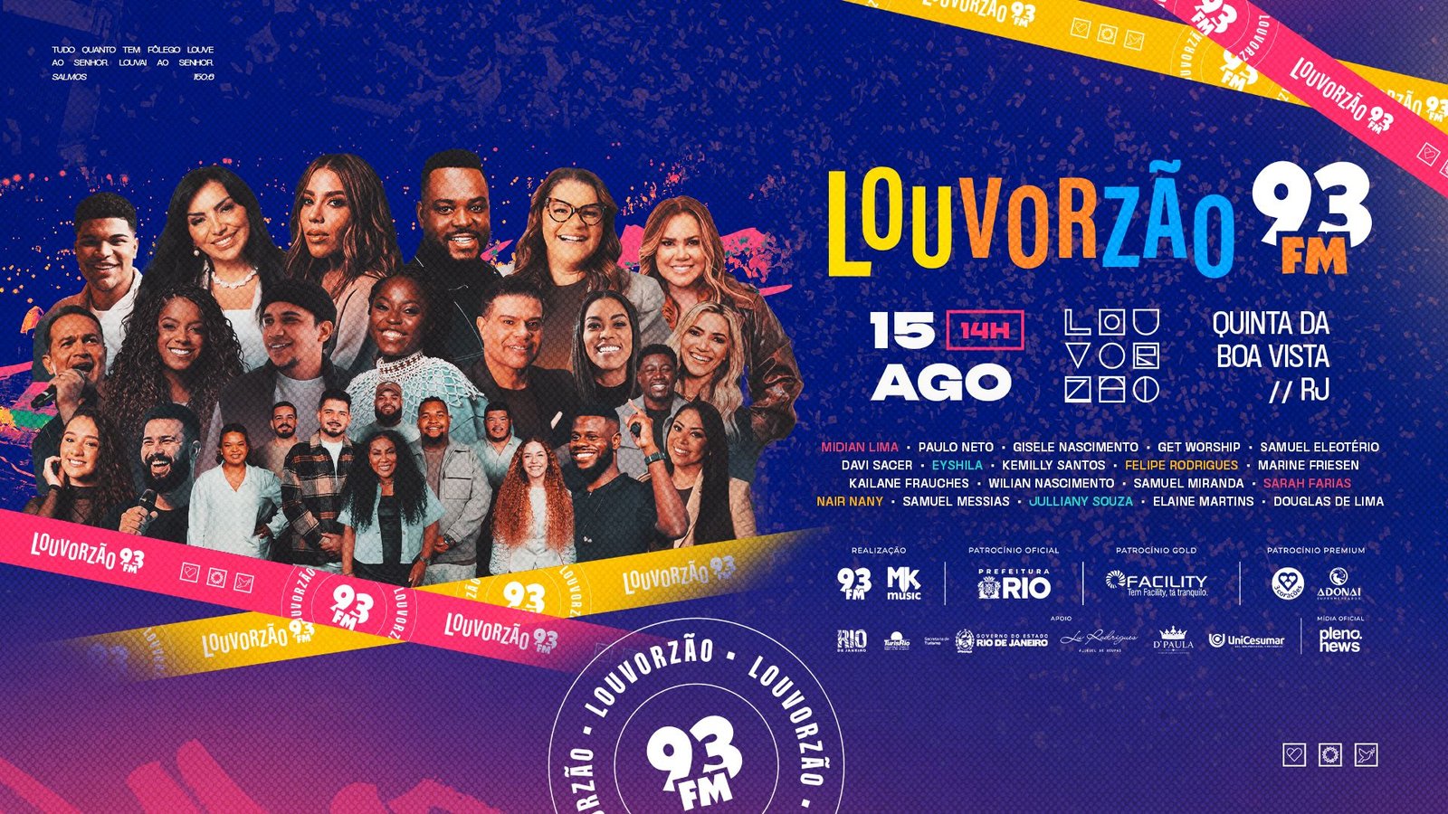 Louvorzão 93 é confirmado no dia 15 de agosto na Quinta da Boa Vista (RJ)